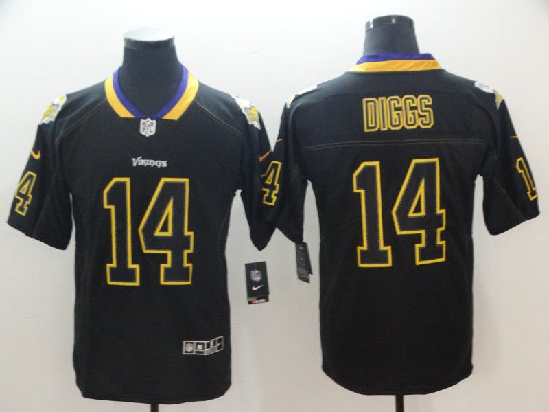 Men Minnesota Vikings #14 Diggs Nike Lights Out Black Color Rush Limited NFL Jersey->minnesota vikings->NFL Jersey